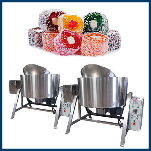 линия производства рахат лукум. turkish delight production line