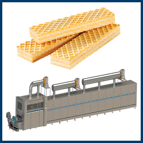 Wafer production line. линия производства вафли